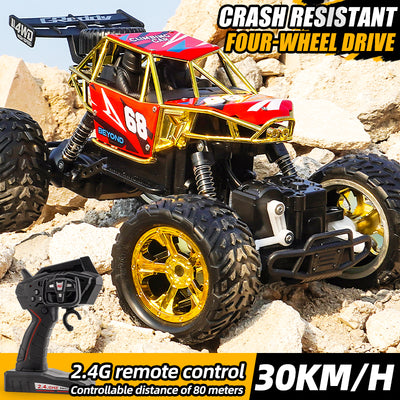 PLAYPULSE 4WD Off-Road RC Truck Durable 4x4 Racing Car