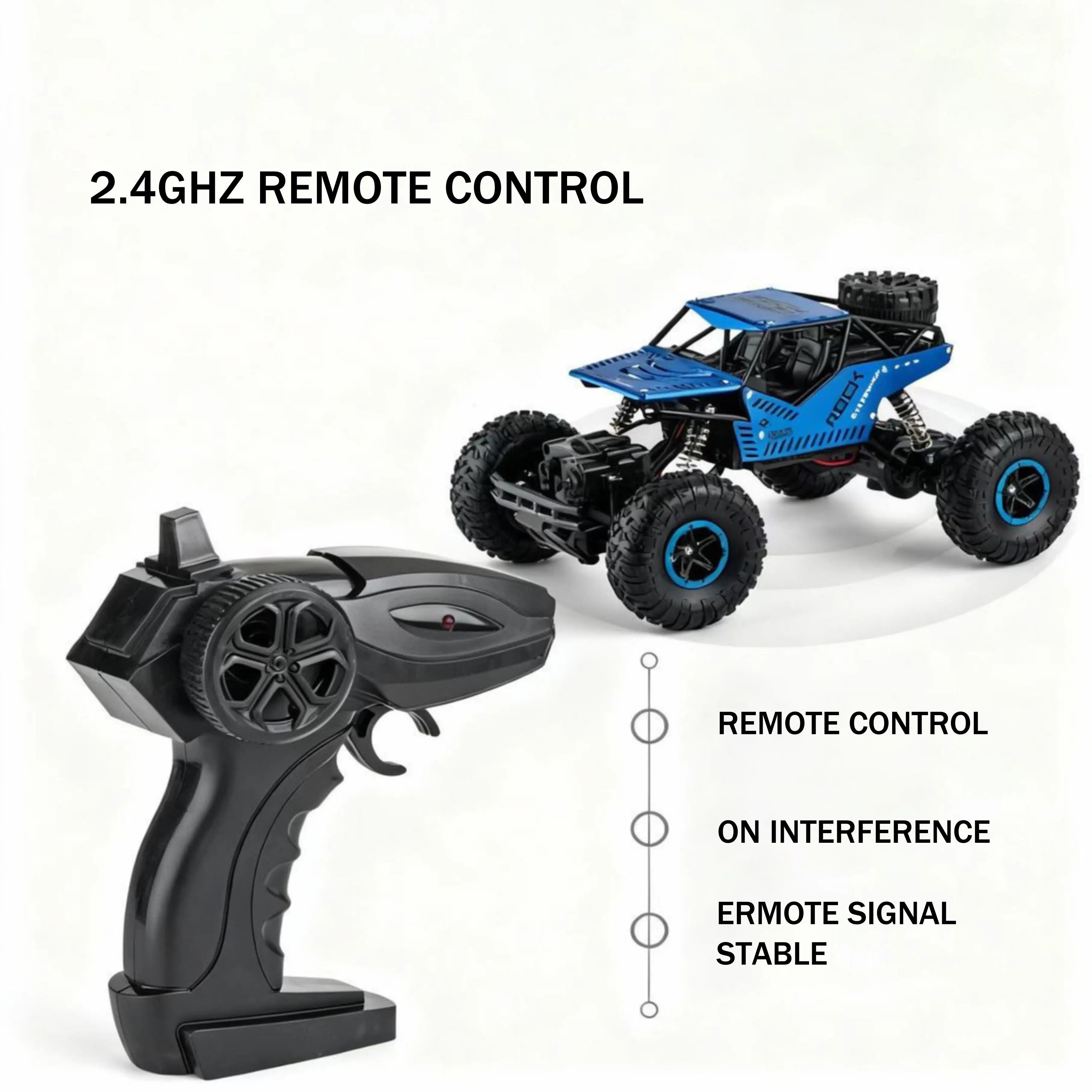 Off-Road RC Climbing Car with Tank Tracks for Sand and Mud PLAYPULSE RC