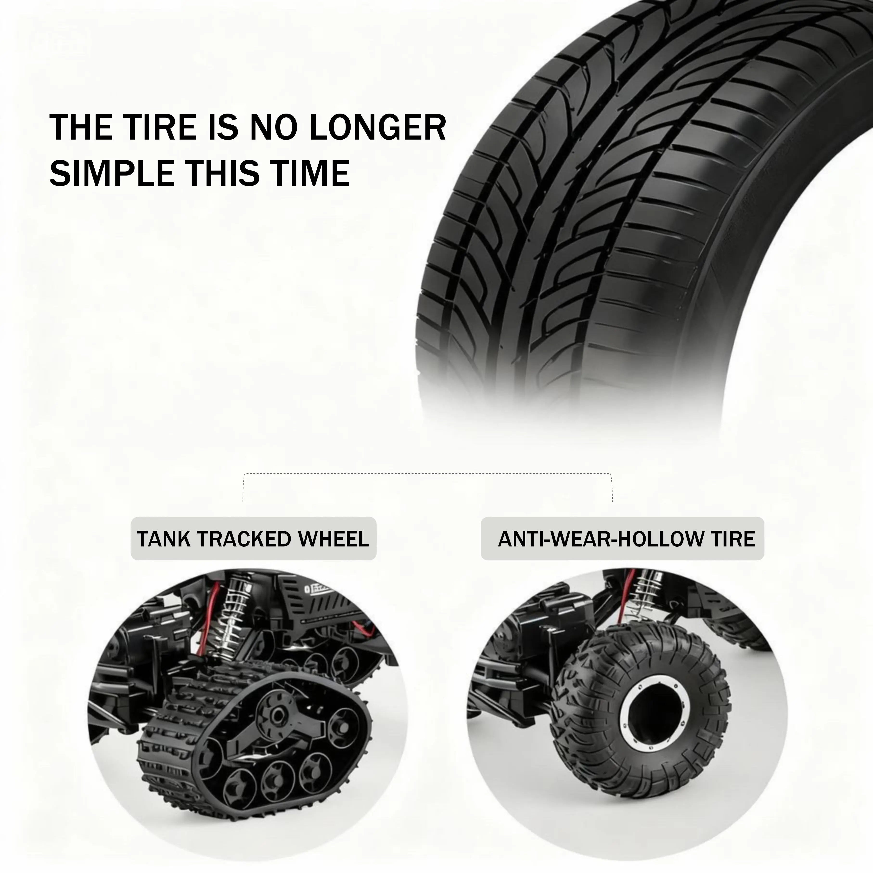 Off-Road RC Climbing Car with Tank Tracks for Sand and Mud PLAYPULSE RC