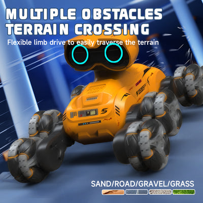 PLAYPULSE 8-Wheel RC Stunt Car with Smart Robot Design