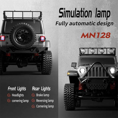 MN-128 Ultimate 4x4 R/C Crawler（ MN-128 Off-Road Truck,  RC Jeep Car Model ）