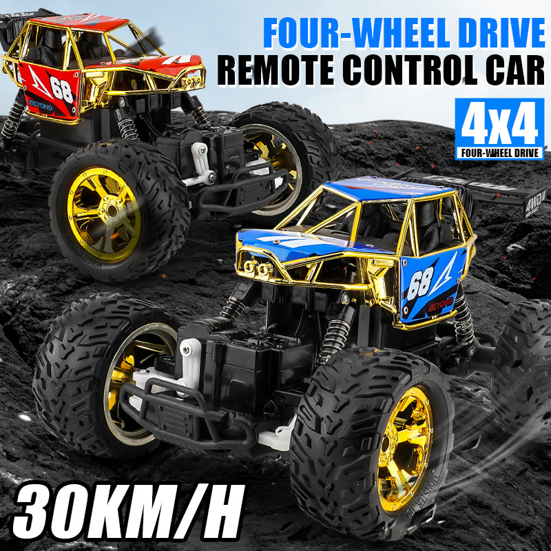 PLAYPULSE 4WD Off-Road RC Truck Durable 4x4 Racing Car