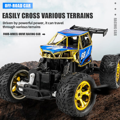 PLAYPULSE 4WD Off-Road RC Truck Durable 4x4 Racing Car