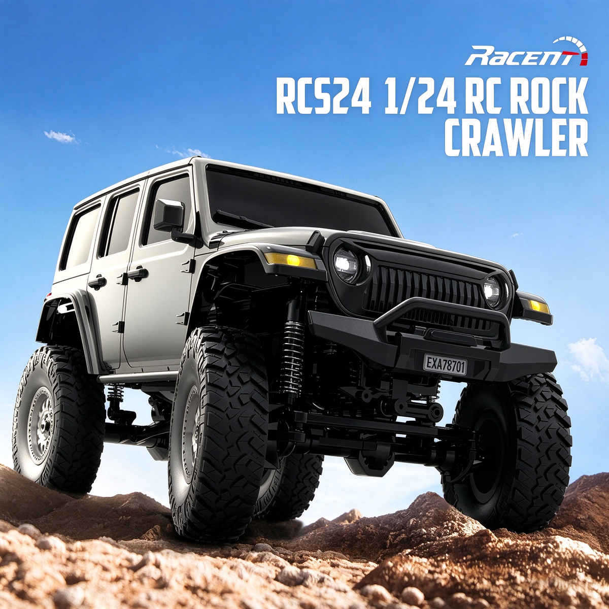 PlayPulseRC 787-1 1:24 RC Jeep Crawler 4WD Lights