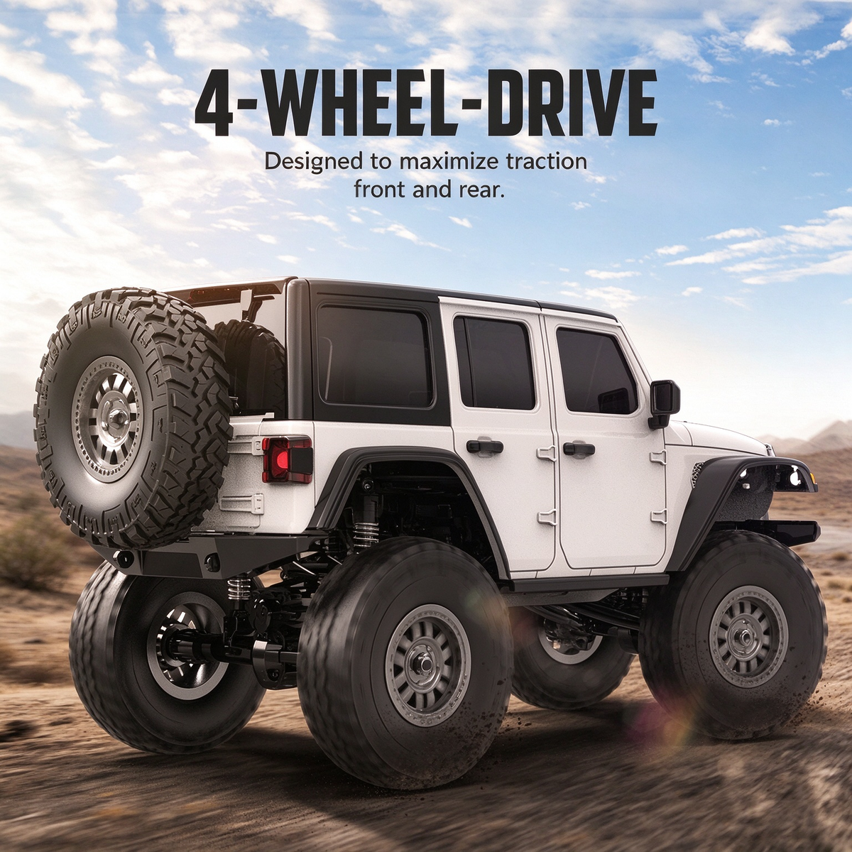 PlayPulseRC 787-1 1:24 RC Jeep Crawler 4WD Lights