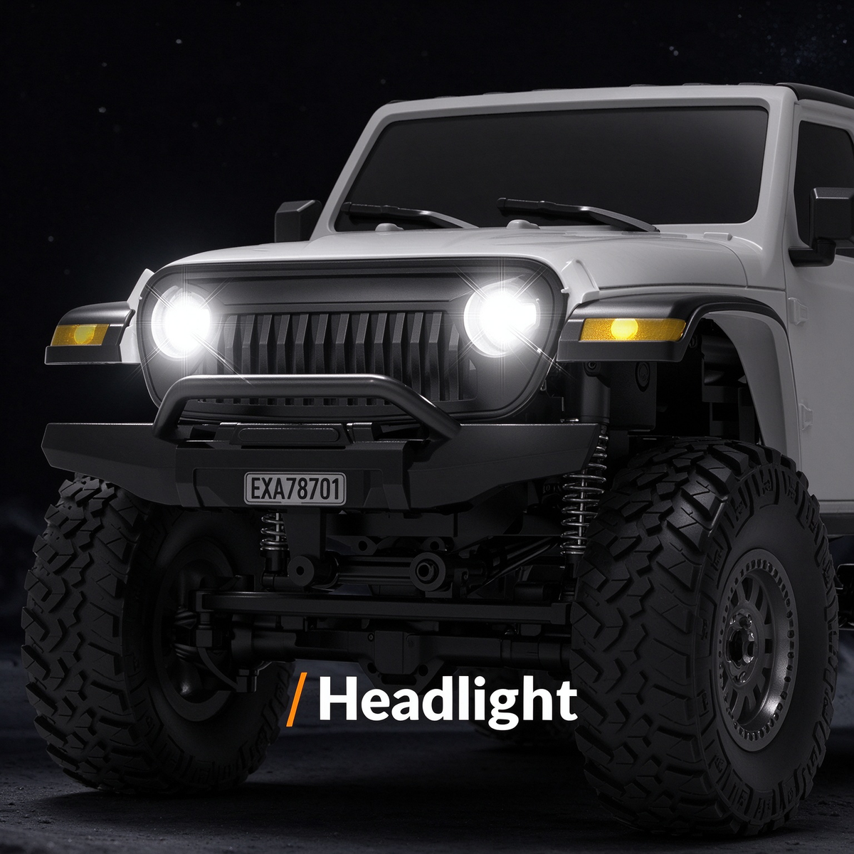PlayPulseRC 787-1 1:24 RC Jeep Crawler 4WD Lights