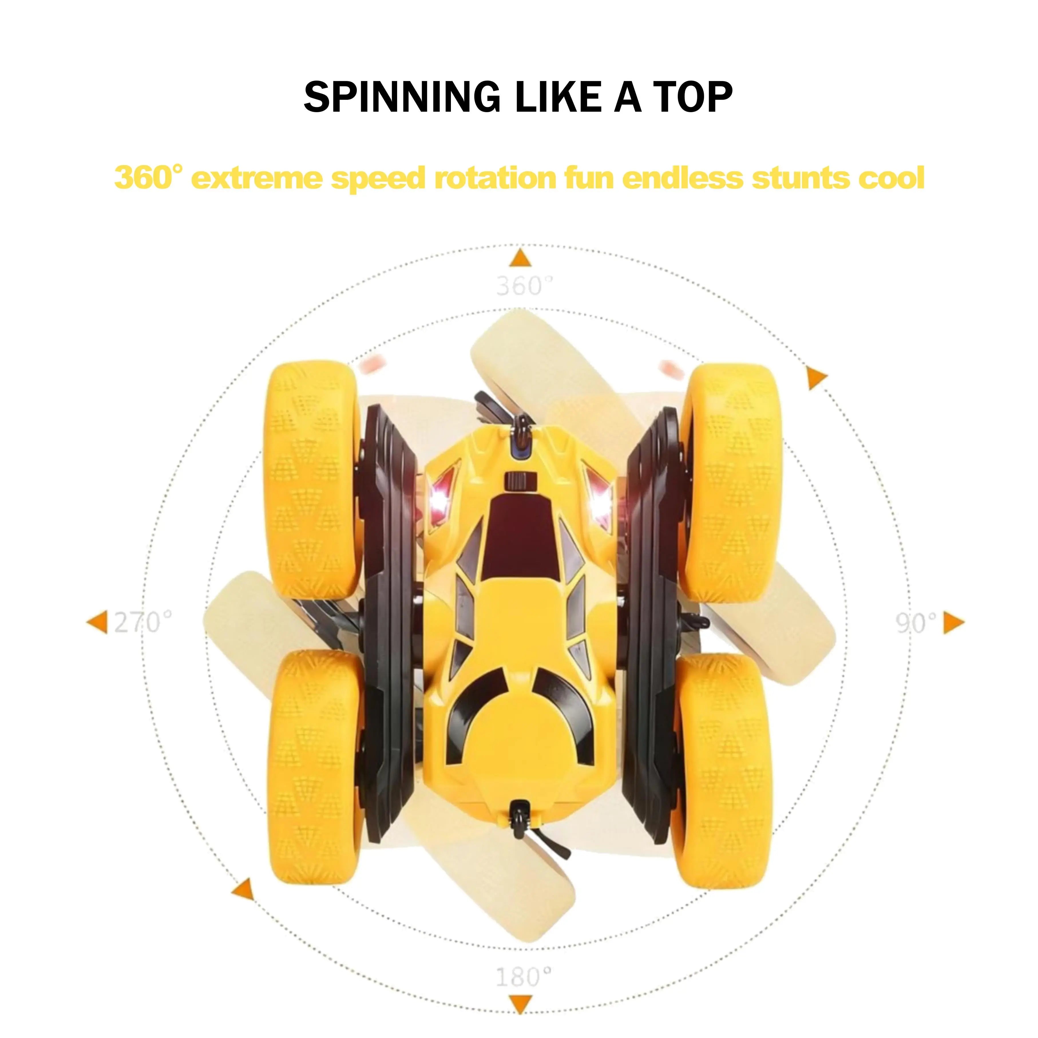 Double-Sided RC Stunt Car with 360° Rotation,Automatic Dog Toys PLAYPULSE