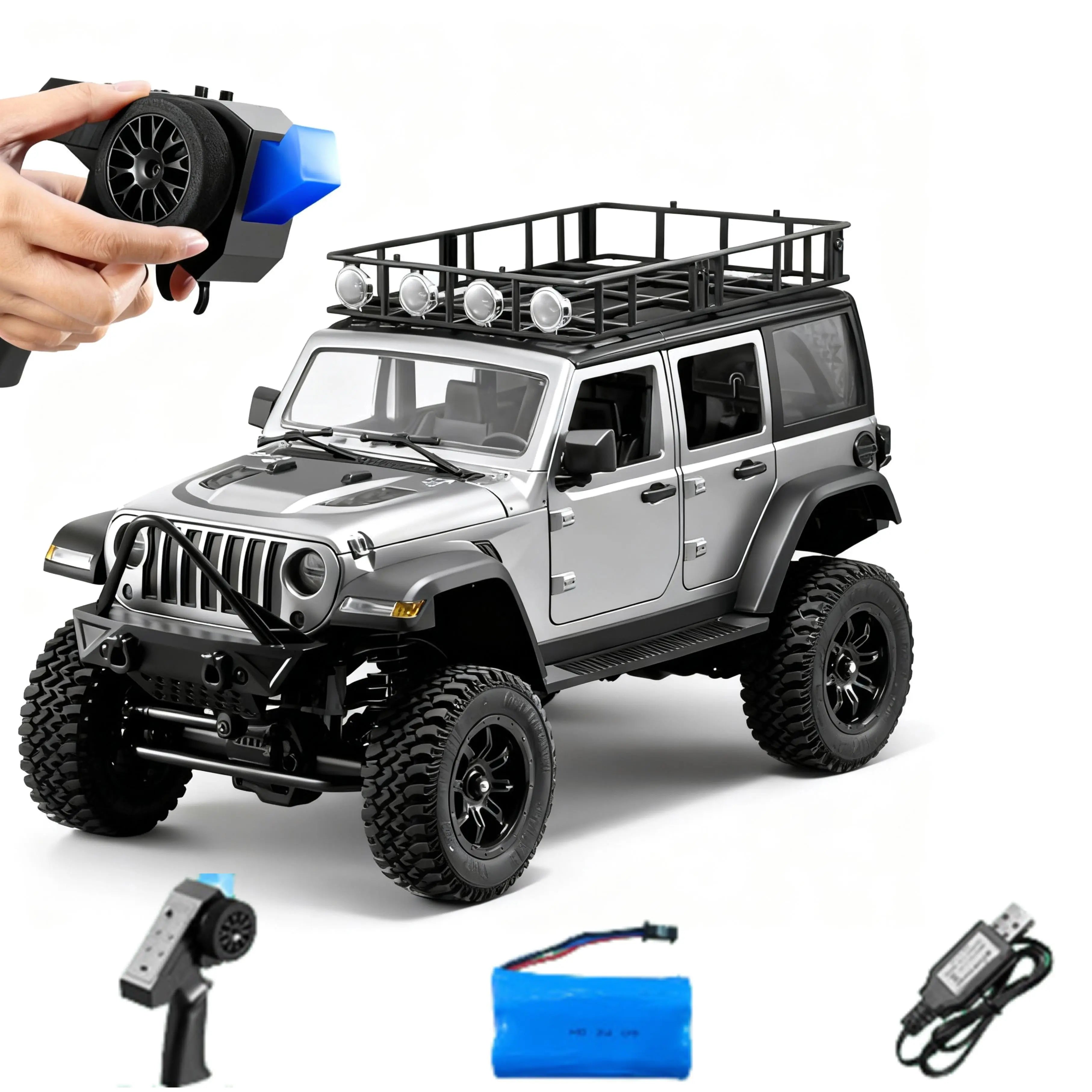 PlaypulseRC MN128 Rock Crawler 4x4 RC Car | Born to Climb, Tough
