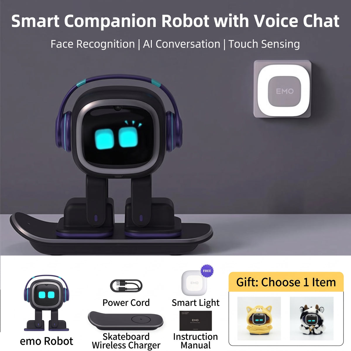 PlaypulseRC Smart Companion Robot with Voice Chat