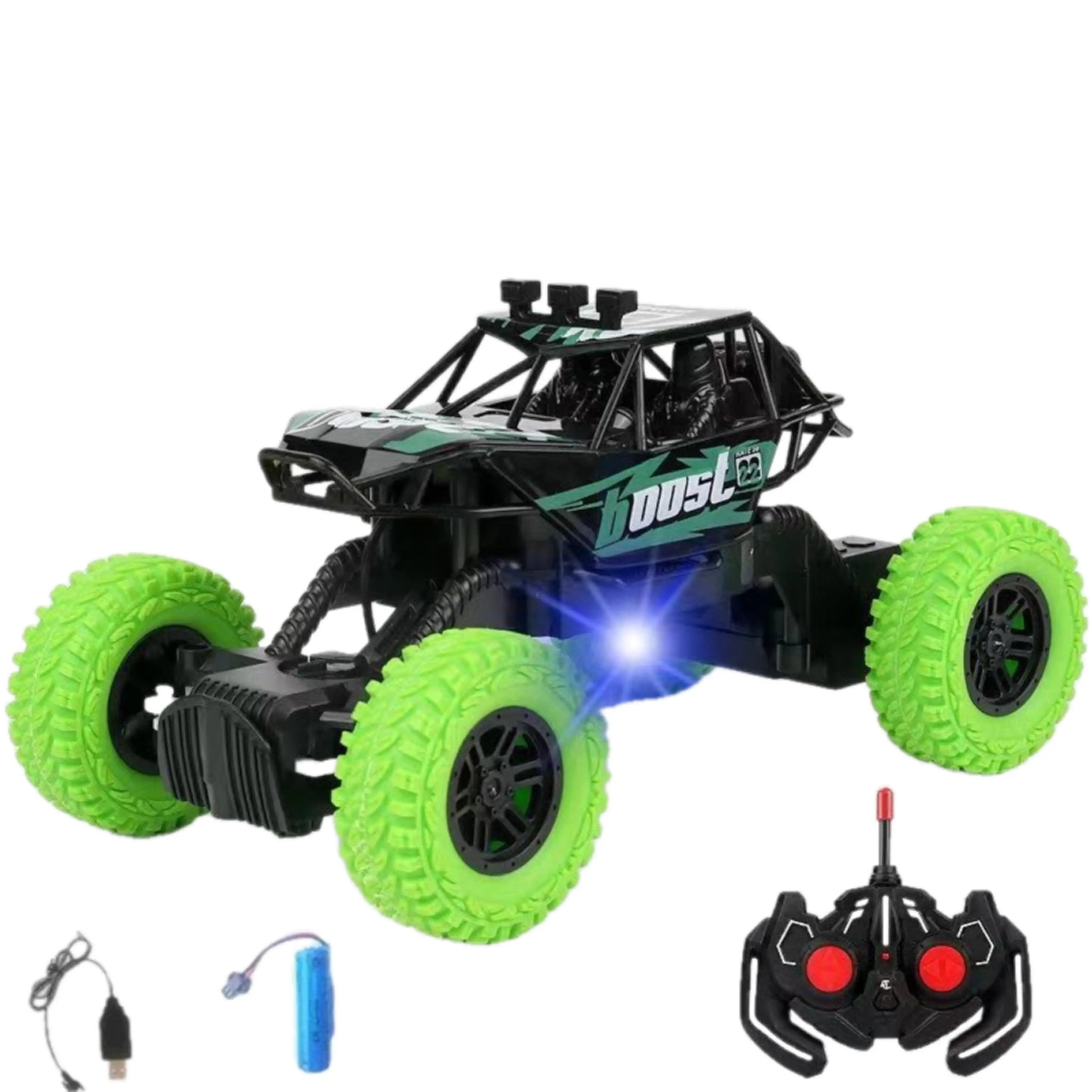 Cheap RC Cars - 4WD Off-Road Vehicle with Long Battery Life & LED Lights PlaypulseRC - Premium Remote Control Toys for Kids, Teens & Pet Play