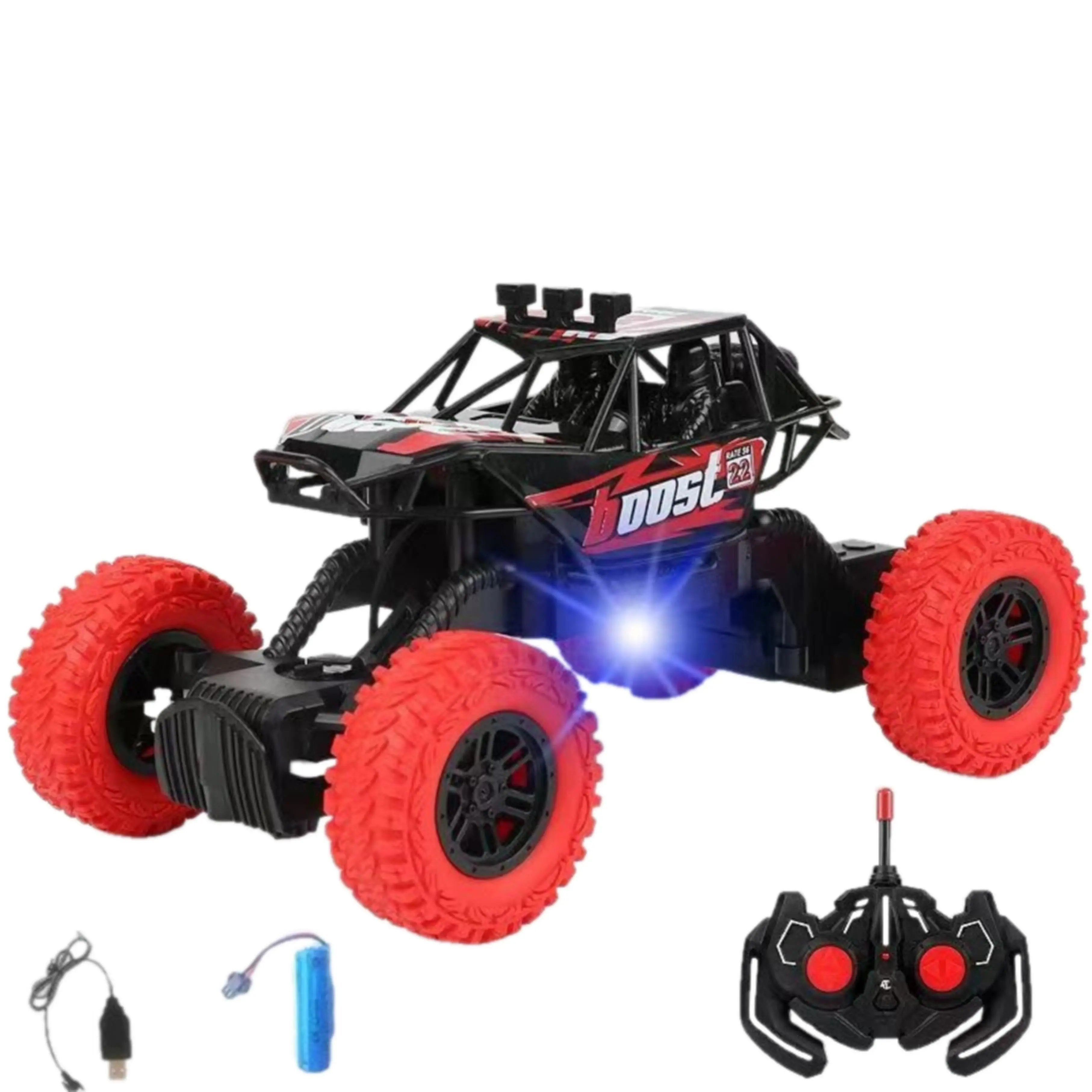 Cheap RC Cars - 4WD Off-Road Vehicle with Long Battery Life & LED Lights PlaypulseRC - Premium Remote Control Toys for Kids, Teens & Pet Play