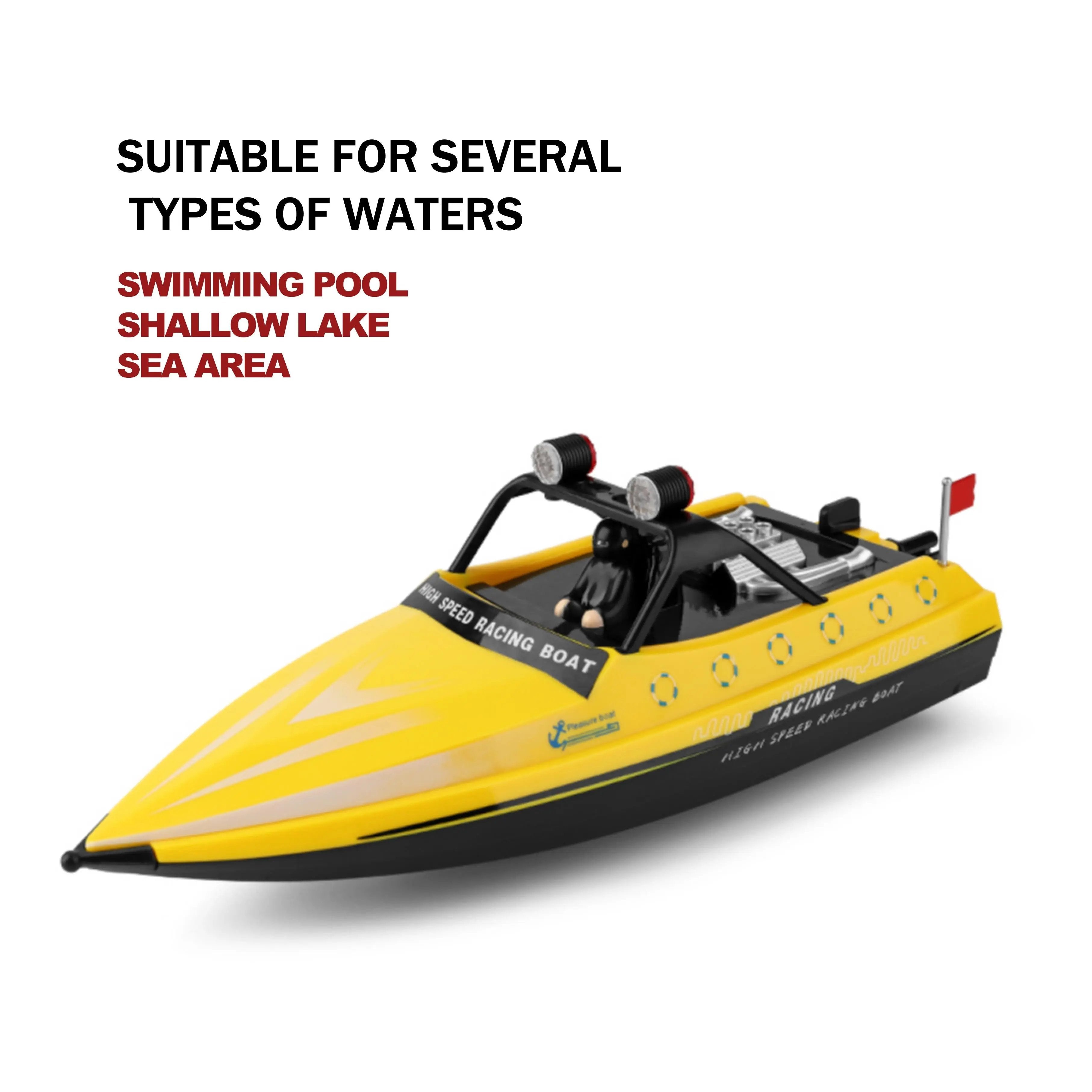 Cheap RC Boats for Sale with Led Lights, High-Speed Racing for Kids PLAYPULSE