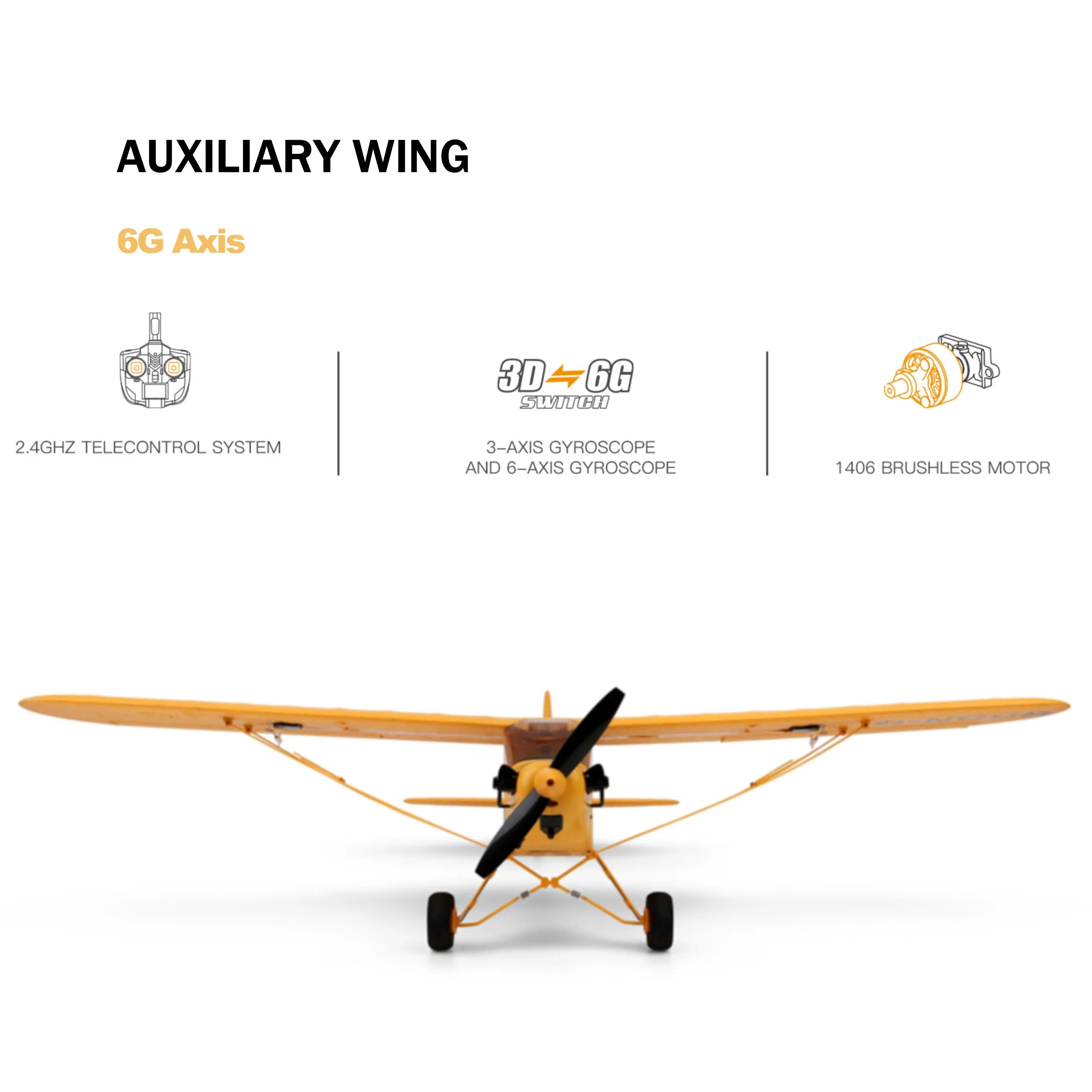 Ultimate Beginner RC Aircraft with Large Brushless Motor & Gyroscope 5-Channel Control PLAYPULSE