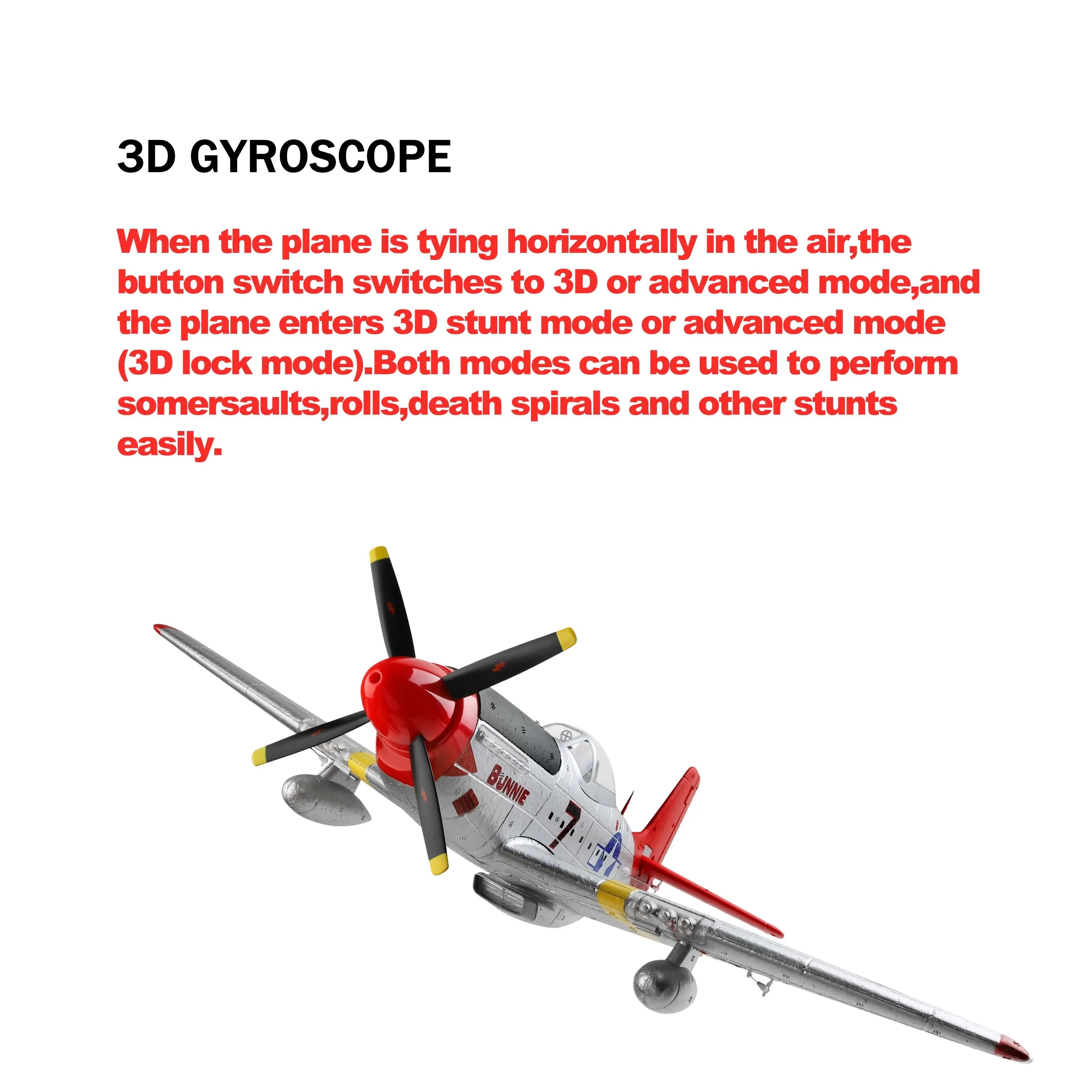 Large RC Aircraft 4 Channel RC Plane with 6G/3D Brushless System for WWII Simulation RC Cars | Remote Control Toys for Kids and Pets