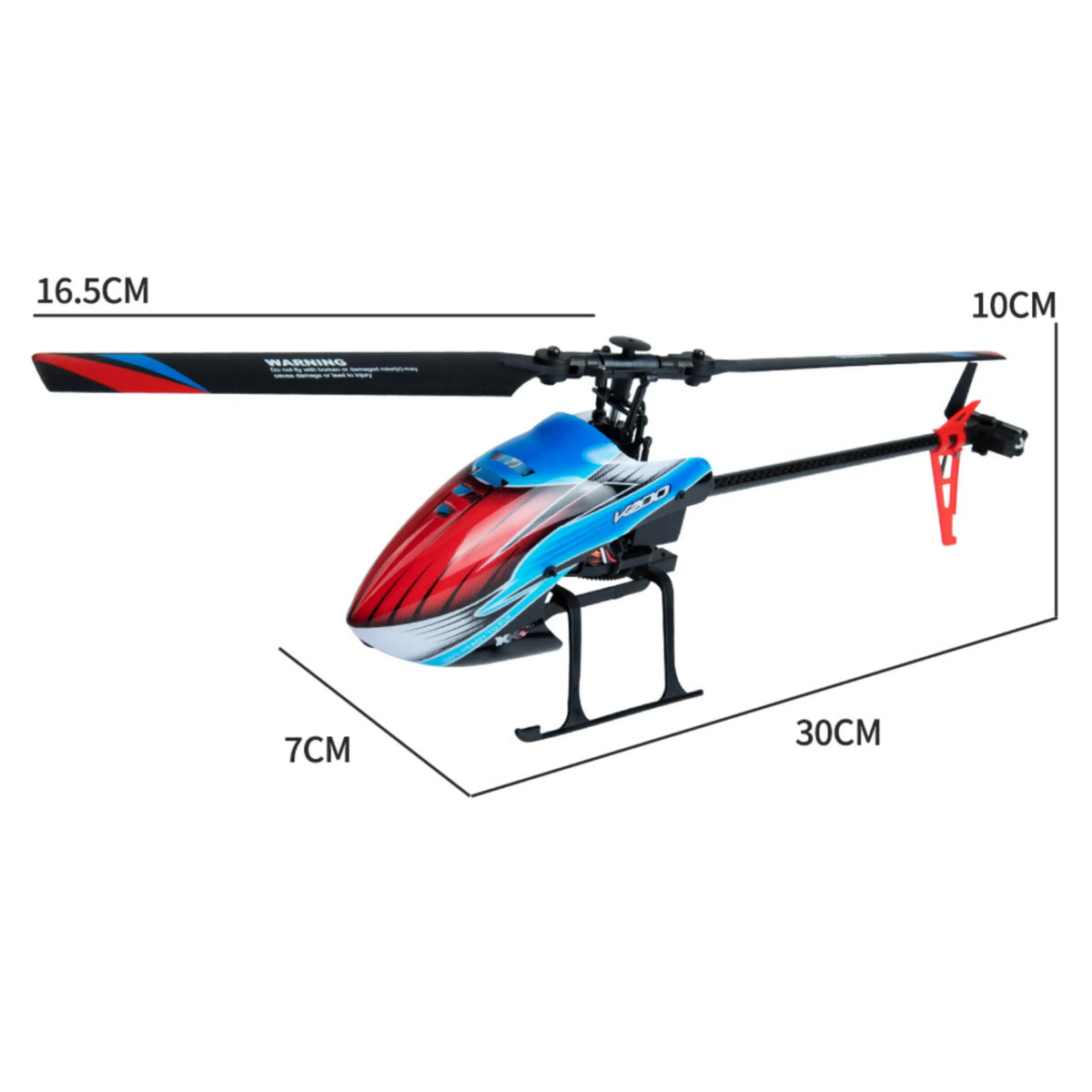Optical Flow Positioning RC Helicopter Aircraft -Product Dimensions-PLAYPULSE