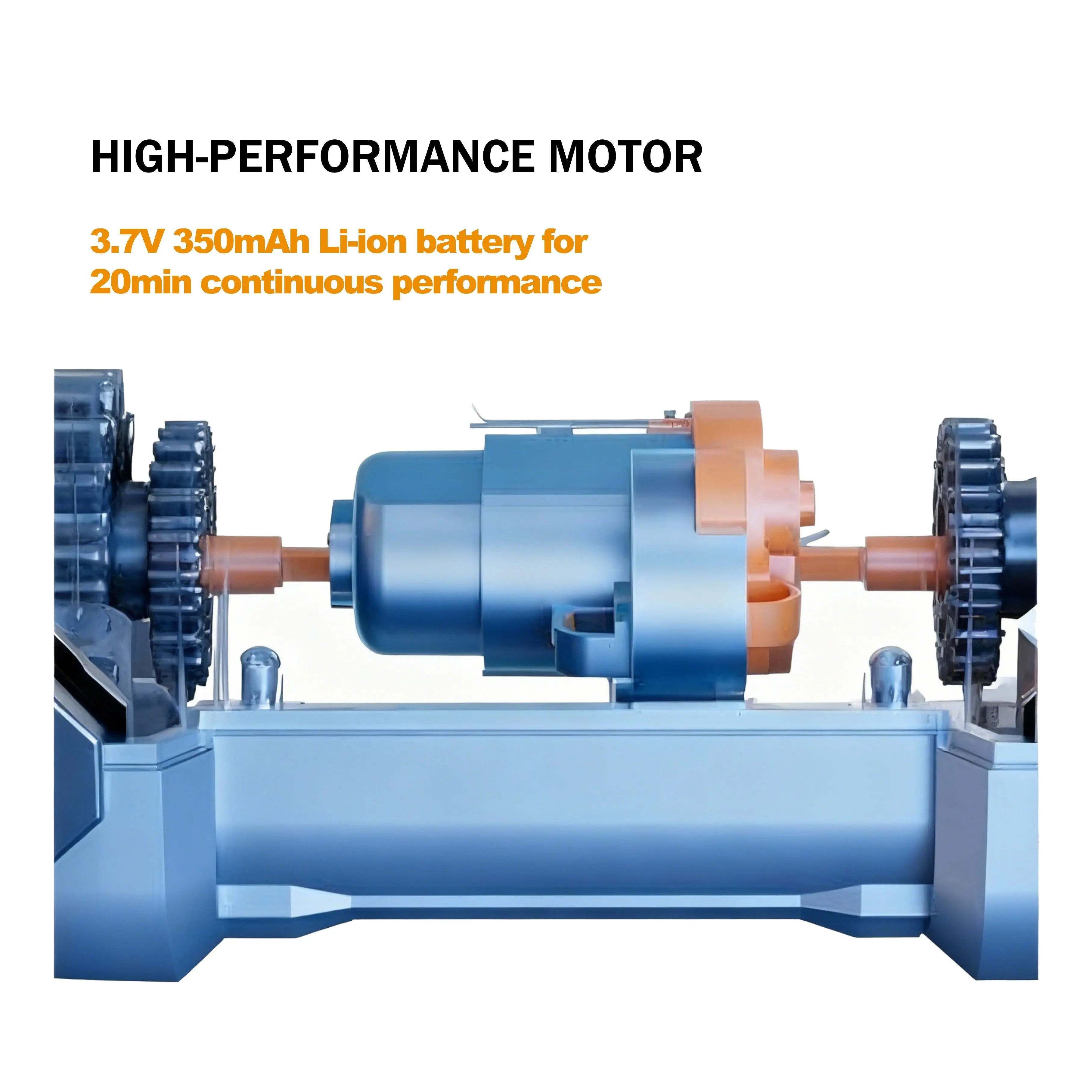 Multi-Function 8-Wheel Stunt Robot with Lights and Music PLAYPULSE