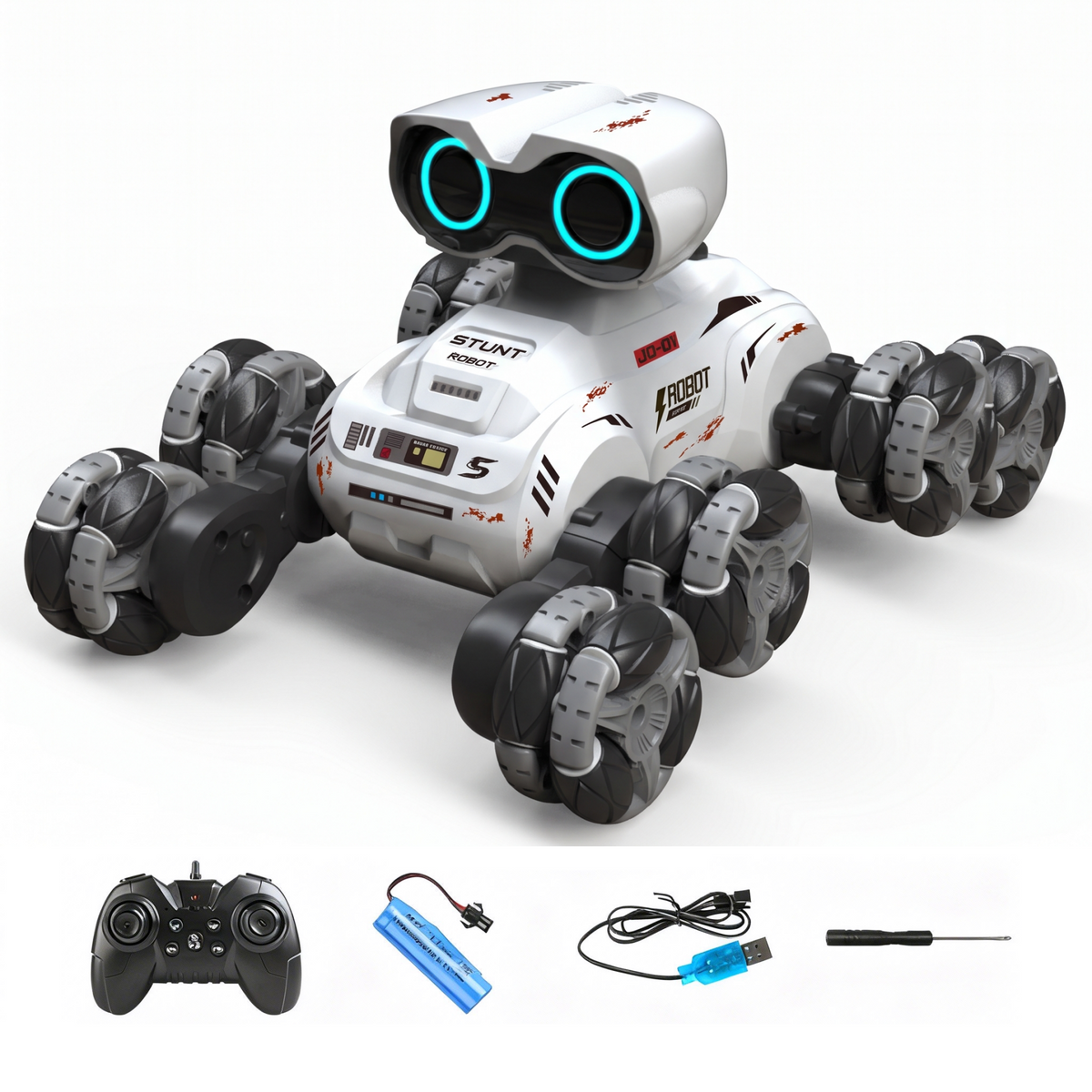 8 Wheel RC Stunt Car | Transformable Robot with Lights & Music