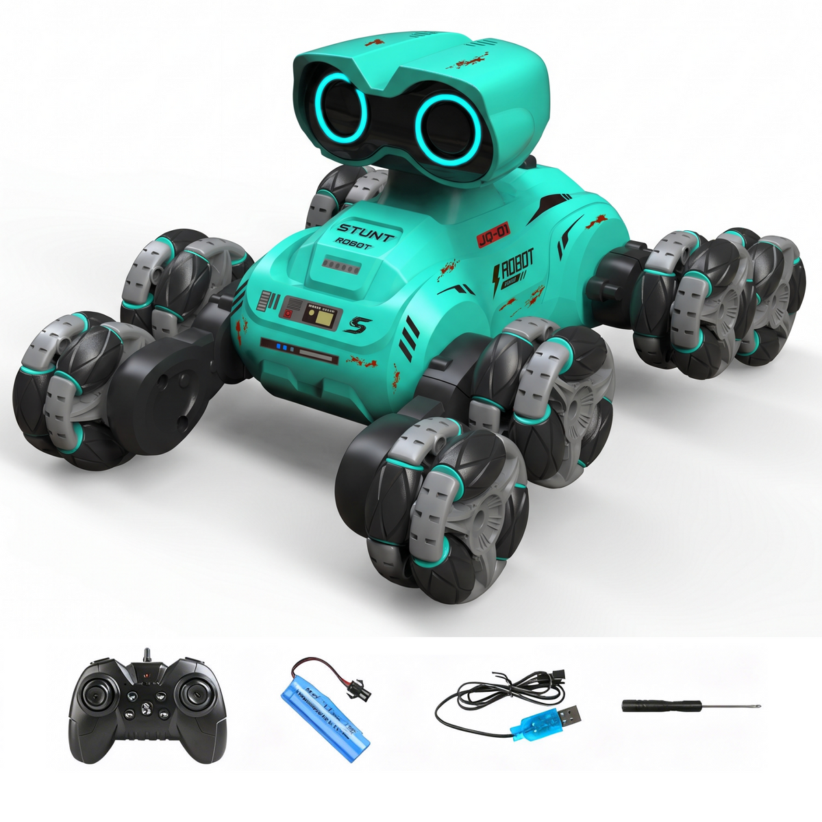 8 Wheel RC Stunt Car | Transformable Robot with Lights & Music