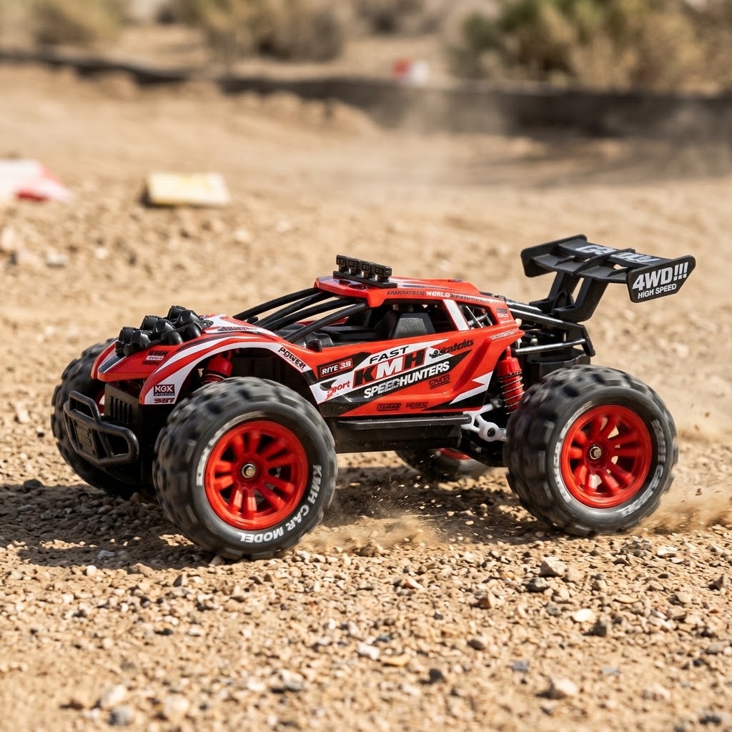PlayPulseRC 8142 1:18 4WD Alloy RC Truck with Spray