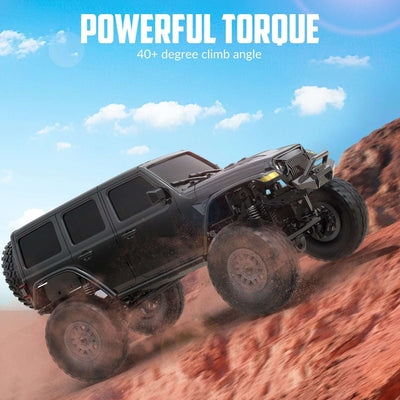 PLAYPULSE full metal 4WD remote control car climbing steep rocky terrain with powerful torque
