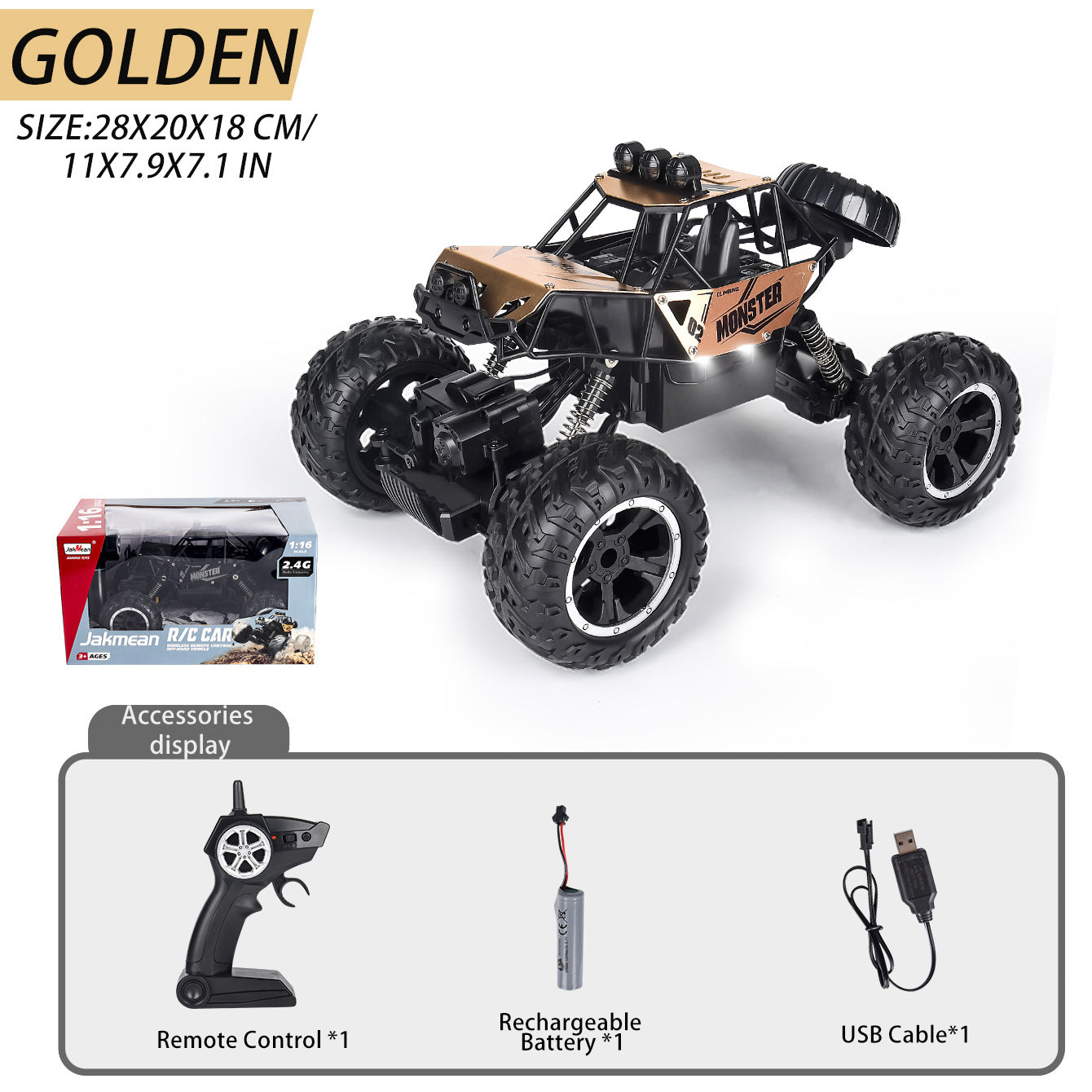 PLAYPULSE Wireless Remote Control Off-Road Car 2.4GHz