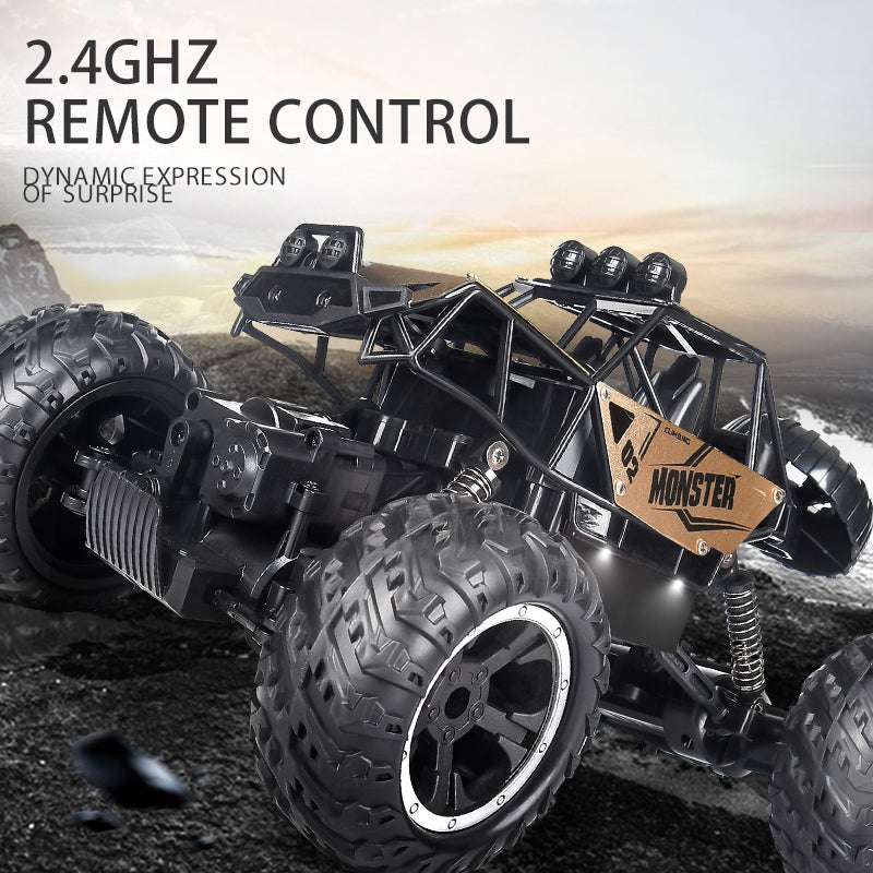 PLAYPULSE wireless remote control off-road car with rugged tires and 24GHz remote system for rough terrain
